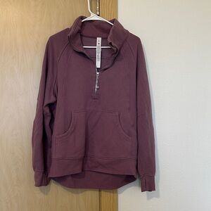 lululemon athletica Maroon Quarter-Zip Hoodie Scuba